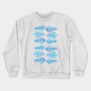 Watercolor pine trees - blue Crewneck Sweatshirt